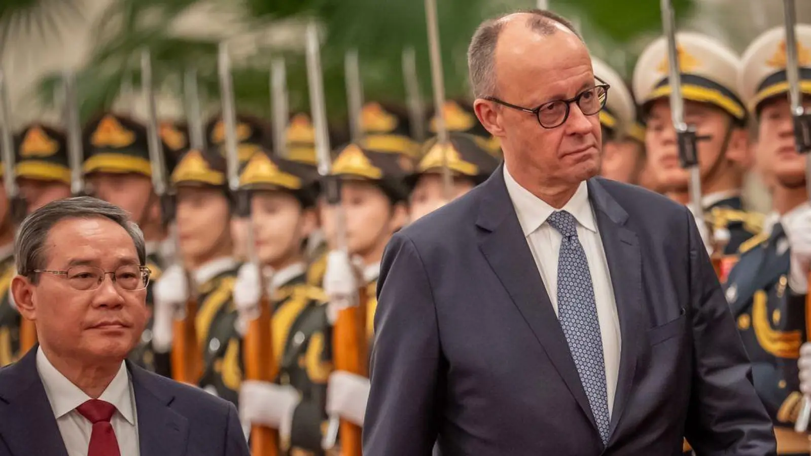 Merz appelliert in Peking an die gemeinsame Verantwortung Europas und Chinas. (Foto: Michael Kappeler/dpa)