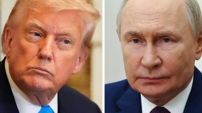 Kurz vor dem Gipfeltreffen droht Trump seinem Gesprächspartner Putin. (Archivbild) (Foto: Mark Schiefelbein/Mihail Metzel/AP/Pool Sputnik Government via AP/dpa)