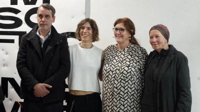 Wurden mit dem Ansbacher Kunstpreis 2025 ausgezeichnet (von links): Andreas Blank, Tanja Oppel, Katharina Bender und Christine Metz (Foto: Thomas Wirth)