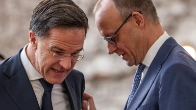 Bundeskanzler Friedrich Merz (CDU) äußerte sich am Rande von Gesprächen mit Nato-Generalsekretär Mark Rutte zum Thema. (Foto: Michael Kappeler/dpa)