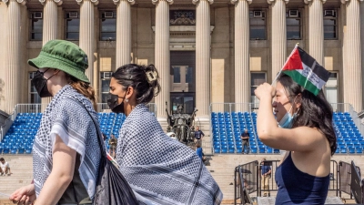 An der Columbia University in New York gab es propalästinensische Proteste. (Archivbild) (Foto: Carlos Chiossone/Zuma Press/dpa)