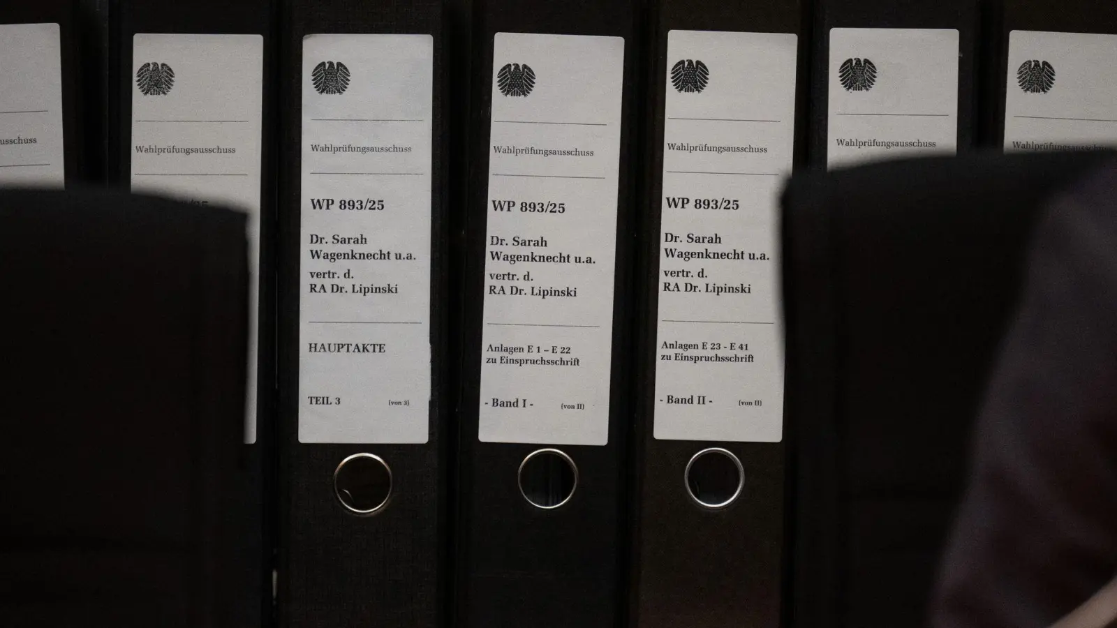Das Bündnis Sahra Wagenknecht hat sehr viel Material für die Einsprüche gegen das Ergebnis der Bundestagswahl zusammengetragen. (Foto: Sebastian Christoph Gollnow/dpa)