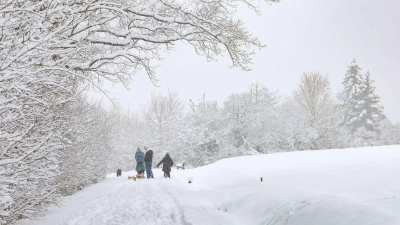 Franken ist derzeit tief verschneit. (Foto: Daniel Löb/dpa)