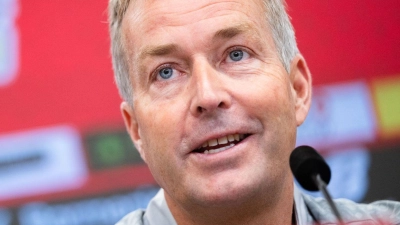 Leverkusens neuer Trainer Kasper Hjulmand spricht über seine Arbeitsphilosophie. (Foto: Marius Becker/dpa)