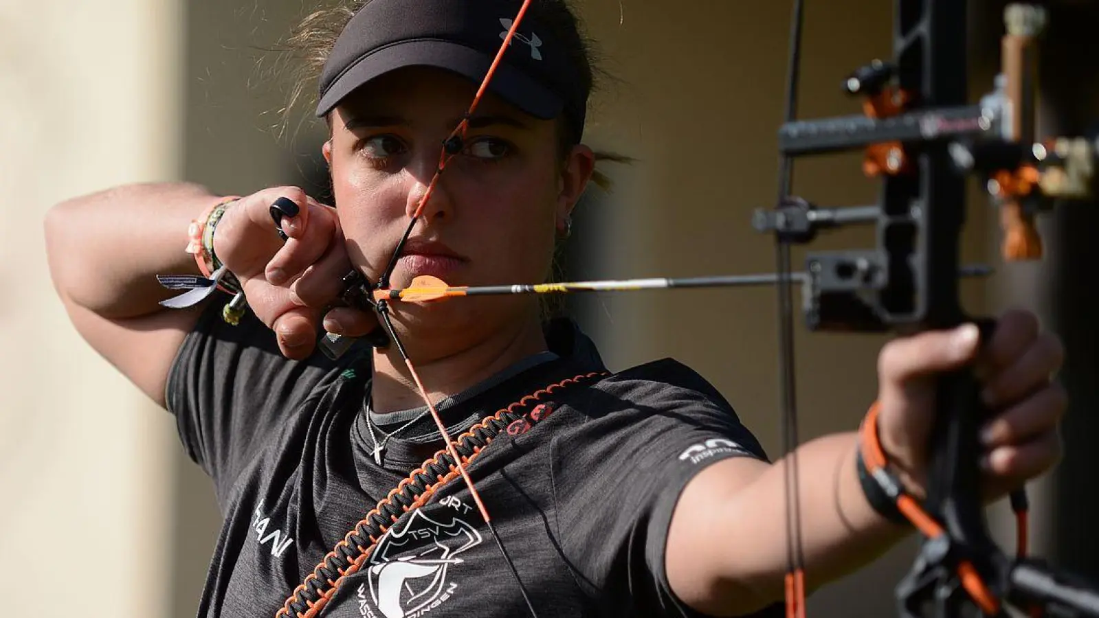 Franziska Göppel (hier beim Training) verlor das erste K.-o.-Match 131:132. (Foto: Alexander Keck)