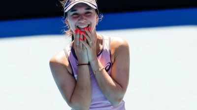 Kann Ihr Glück bei den Australian Open kaum fassen: Eva Lys. (Foto: Frank Molter/dpa)