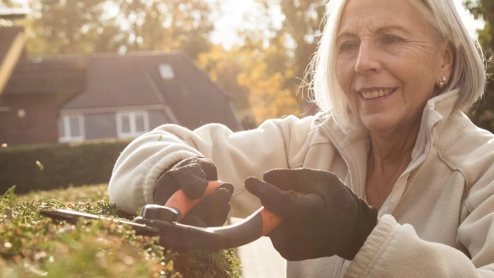 Ran an die Schere: Im Herbst können Gehölze ausgelichtet und von abgestorbenen Zweigen befreit werden. (Foto: Christin Klose/dpa-tmn)