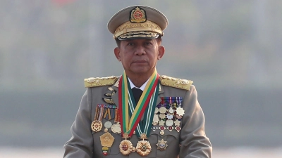 Machthaber Min Aung Hlaing regiert mit eiserner Faust. (Archivbild) (Foto: Aung Shine Oo/AP)