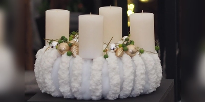 Dem modernen Adventskranz sind gestalterisch keine Grenzen gesetzt. Entdecken Sie die unterschiedlichen Variationen auf den Adventsausstellungen der Region.  (Foto: Eduard Schühlein)