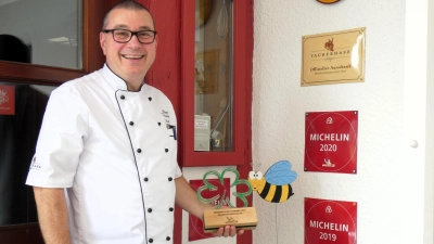 Lars Zwick vom Landhaus zum Falken in Tauberzell freut sich über seine Auszeichnung. (Foto: Karl-Heinz Gisbertz)