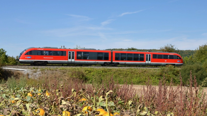 Eine Aufnahme, die derzeit nicht möglich ist: Ein Zug der Regionalbahn-Linie 81 zwischen Neustadt/Aisch und Steinach. (Archivbild: Johannes Hirschlach)