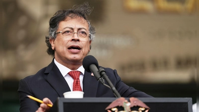 Kolumbiens Präsident Gustavo Petro wirft den USA vor, in kolumbianischen Gewässern einen Unschuldigen getötet zu haben. (Archivbild) (Foto: Ivan Valencia/AP/dpa)
