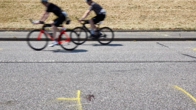 Die Unglückstelle des Triathlons in Hamburg. (Foto: Georg Wendt/dpa)