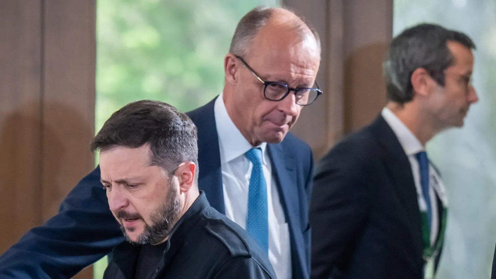 Der ukrainische Präsident war heute beim G7-Gipfel zu Gast. (Foto: Michael Kappeler/dpa POOL/dpa)