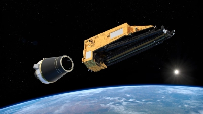Vom All aus soll der Erdbeobachtungssatellit „Biomass“ die grüne Lunge der Erde vermessen. (Foto: -/ESA/ATG medialab/dpa)