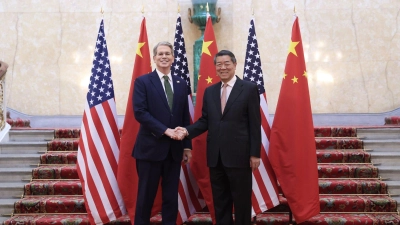 China und die USA sprechen in London über ihren Handelsstreit.  (Foto: Li Ying/XinHua/dpa)
