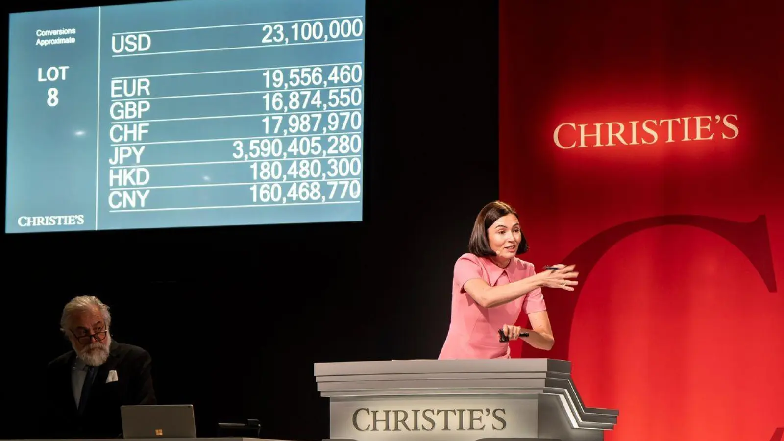 Das Bietergefecht dauerte rund 45 Minuten. (Handout) (Foto: -/CHRISTIE’S IMAGES LTD. 2025/dpa)