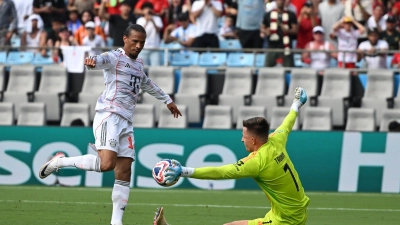 Mehrere Chancen, aber kein Tor: Leroy Sané im Einsatz gegen Benfica Lissabon. (Foto: Sven Hoppe/dpa)