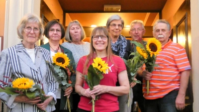 Wurden für ihr Engagement geehrt (von links): Helga Kandert, Gabriele Staudacher, Gudrun Huggenberger, Ursula Lerch, Luitgard Herrmann, Günter Deeg und Rudolf Wanck. (Foto: Karl-Heinz Gisbertz)