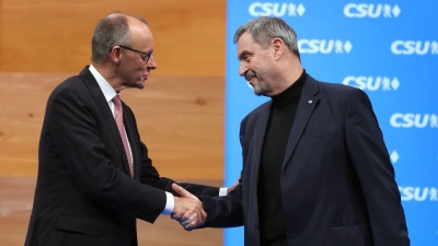 Friedrich Merz kommt das erste Mal als Kanzler zur CSU-Klausurtagung nach Seeon. (Foto: Karl-Josef Hildenbrand/dpa)