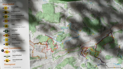 Zwei neue Wandertafeln wurden inzwischen in Neuhof aufgestellt, eine findet sich am Eisweiher, die andere auf dem Edeka-Parkplatz (Foto: Ute Niephaus )