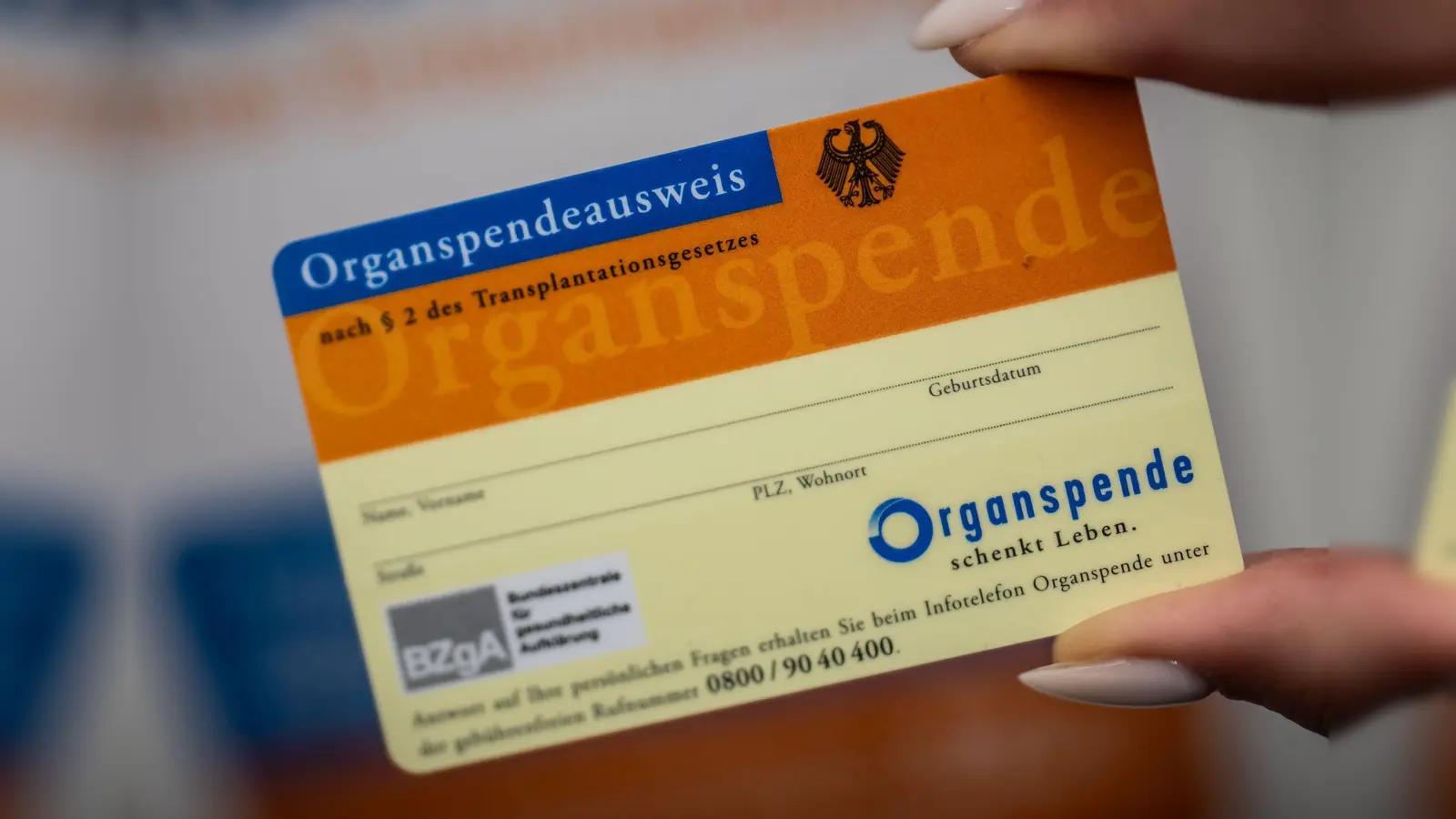 In vielen Fällen scheitert eine Organspende in Deutschland noch an einer fehlenden Zustimmung. Die Deutsche Stiftung Organtransplantation rät, die eigene Entscheidung zu dokumentieren - etwa mit einem Organspendeausweis. (Symbolbild) (Foto: Michael Kappeler/dpa)