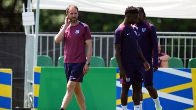 Englands Trainer Gareth Southgate will mit seiner Mannschaft ins EM-Finale einziehen. (Foto: Adam Davy/PA Wire/dpa)