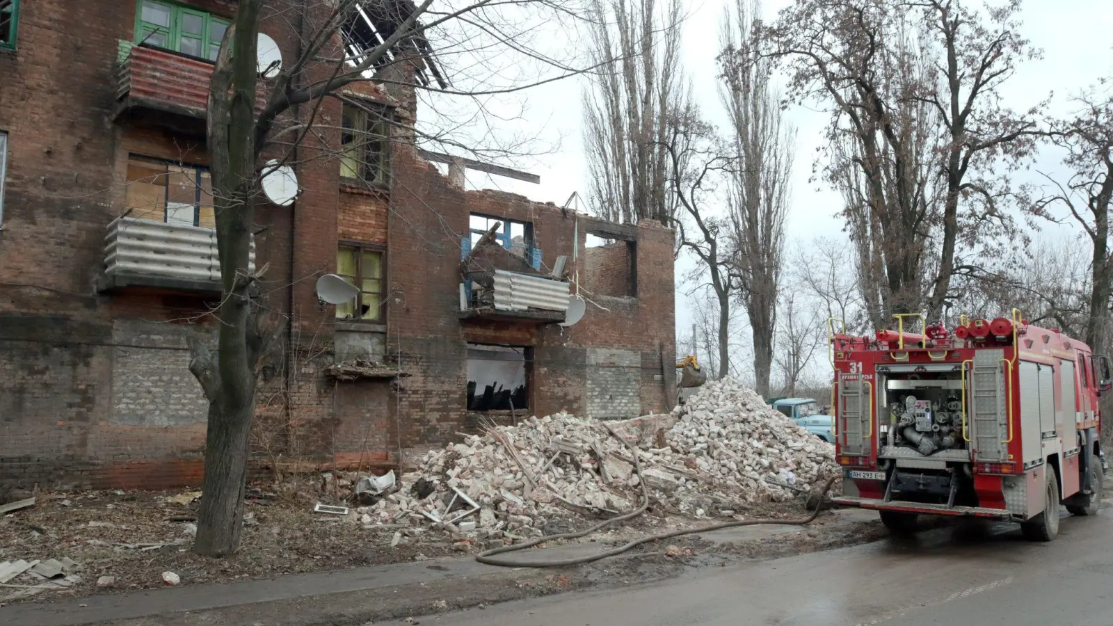 Die von der Ukraine kontrollierte Stadt Kramatorsk im Norden des Gebietes Donezk ist durch eine Vielzahl russischer Angriffe schwer zerstört. (Archivbild) (Foto: -/ukrin/dpa)