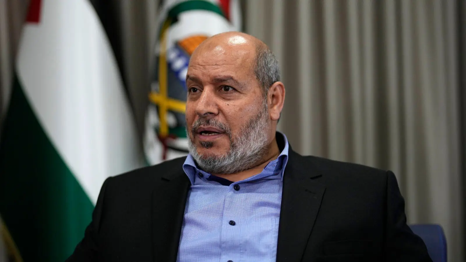 Chalil al-Haja, der Leiter der Hamas-Verhandlungsdelegation (Archivbild) (Foto: Khalil Hamra/AP/dpa)