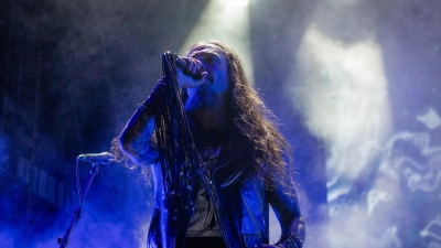 Die Band Amorphis am 2. Tag auf der Main Stage am Summer Breeze Festival. (Foto: Evi Lemberger)