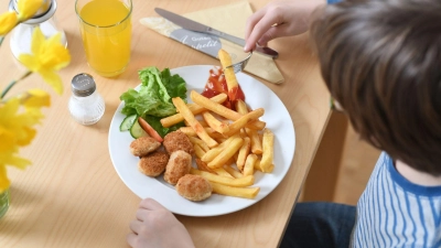 Viel Pommes, wenig Auswahl: Auf den meisten Kinderspeisekarten dominieren Schnitzel, Nuggets und Nudeln. (Foto: Tobias Hase/dpa/dpa-tmn)