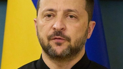 Selenskyj setzt auf die USA als Motor in möglichen Friedensverhandlungen.  (Foto: Efrem Lukatsky/AP/dpa)
