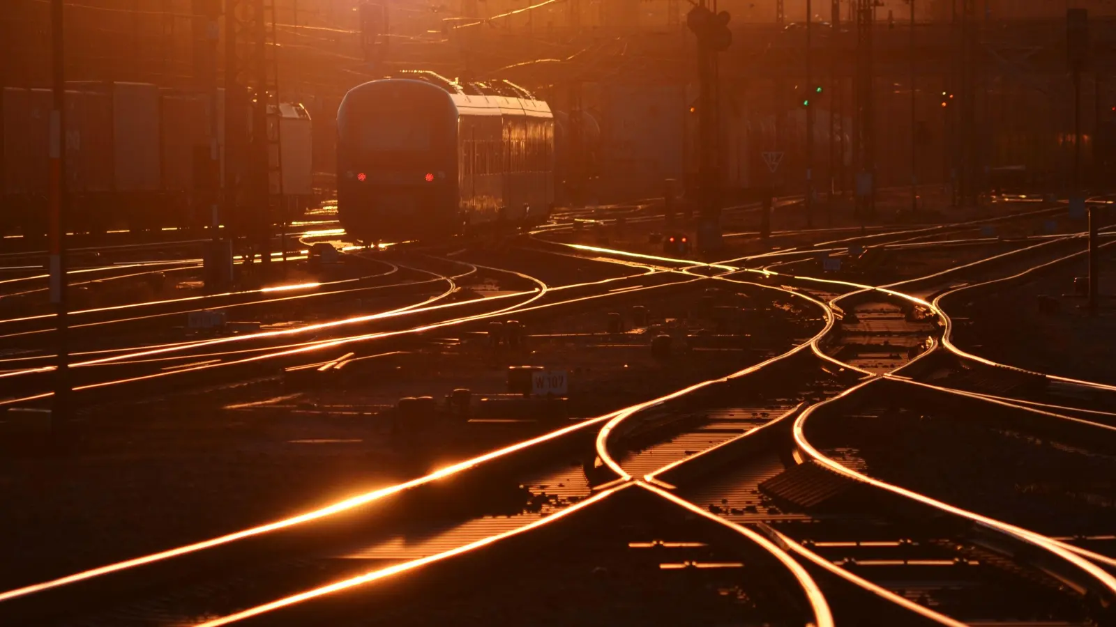 Ein Zug fährt über ein Weichenvorfeld: Eine Stellwerksstörung legte im Hauptbahnhof Nürnberg Weichen und Signale lahm. (Symbolbild: Johannes Hirschlach)