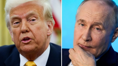 Donald Trump hat nach einem Telefonat mit Wladimir Putin sofortige Verhandlungen zwischen Russland und der Ukraine in Aussicht gestellt. (Archivbild) (Foto: Pavel Bednyakov/AP/Pool via AP/dpa)