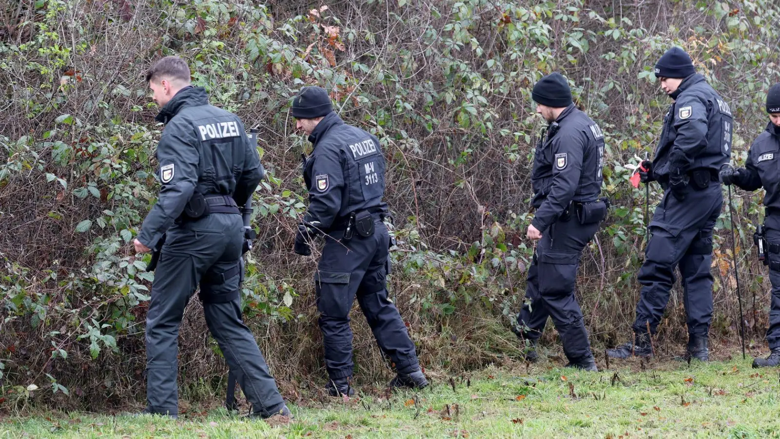Wiederholt nahm die Polizei den Fundort von Fabians Leiche und das Umfeld unter die Lupe. (Archivbild) (Foto: Bernd Wüstneck/dpa)