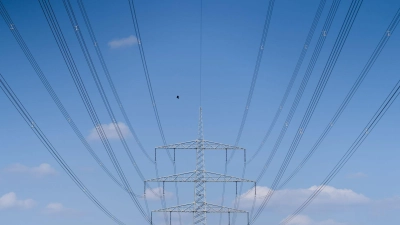 Eine Stromtrasse bei Lichtenfels im Jahr 2020. Der nunmehr offiziell in Betrieb genommene neue „Ostbayernring“ soll das Stromnetz entlasten und bei der Aufnahme der gestiegenen Ökostromproduktion helfen. (Symbolbild) (Foto: Nicolas Armer/dpa)
