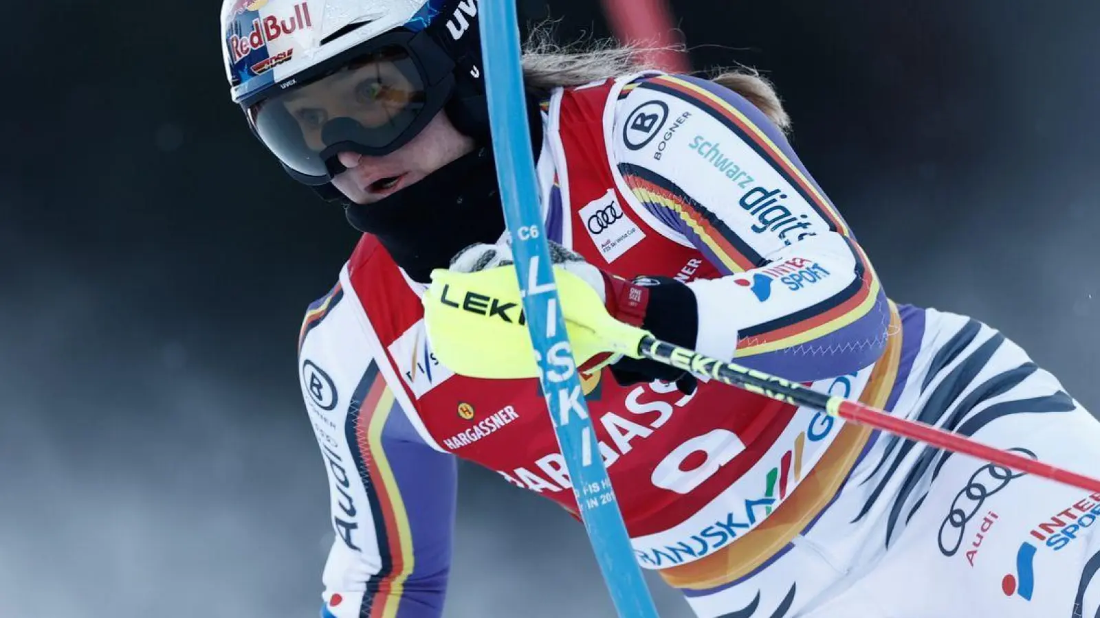 Emma Aicher belegte im Slalom von Kranjska Gora Rang acht. (Foto: Gabriele Facciotti/AP/dpa)