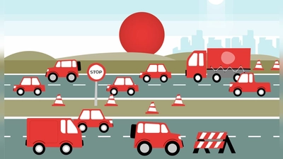 Die einen fahren hin, die andern zurück - und an den Baustellen trifft man sich im Stau. (Foto: dpa-infografik/dpa-tmn)