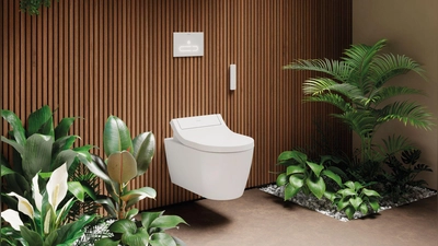 Haben ein klares Design: Moderne Toiletten wie das Sensowash WC von Duravit. (Foto: Duravit/dpa-tmn)