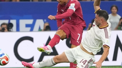 Cristiano Ronaldo hatte auch gegen Spanien seine Chancen.  (Foto: Julio Cortez/AP/dpa)