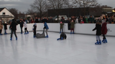 Beim Winterzauber in Burgbernheim ist die Eisbahn beliebt, beim Weihnachtsmarkt steht sie heuer in Bad Windsheim. (Archivbild: Hans-Bernd Glanz)