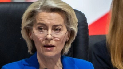 EU-Kommissionschefin Ursula von der Leyen tauschte sich zuletzt mit Wolodymyr Selenskyj aus. (Foto: Michael Kappeler/dpa-Pool/dpa)