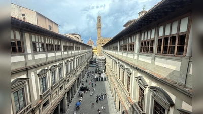 In den Uffizien ist die Sorge vor einem Einbruch wie im Louvre jetzt groß. (Archivbild) (Foto: Christoph Sator/dpa)