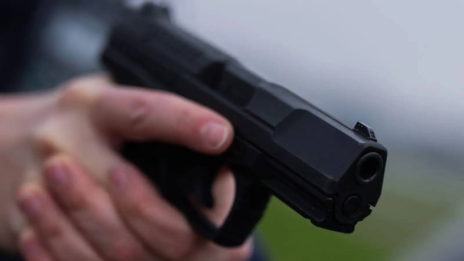 Mit vorgehaltener Waffe nehmen die Beamten den Verdächtigen fest. (Symbolbild) (Foto: Rolf Vennenbernd/dpa)