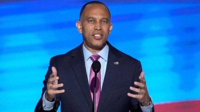 Hakeem Jeffries beim Parteitag der Demokraten in Chicago. (Archivbild) (Foto: J. Scott Applewhite/AP/dpa)