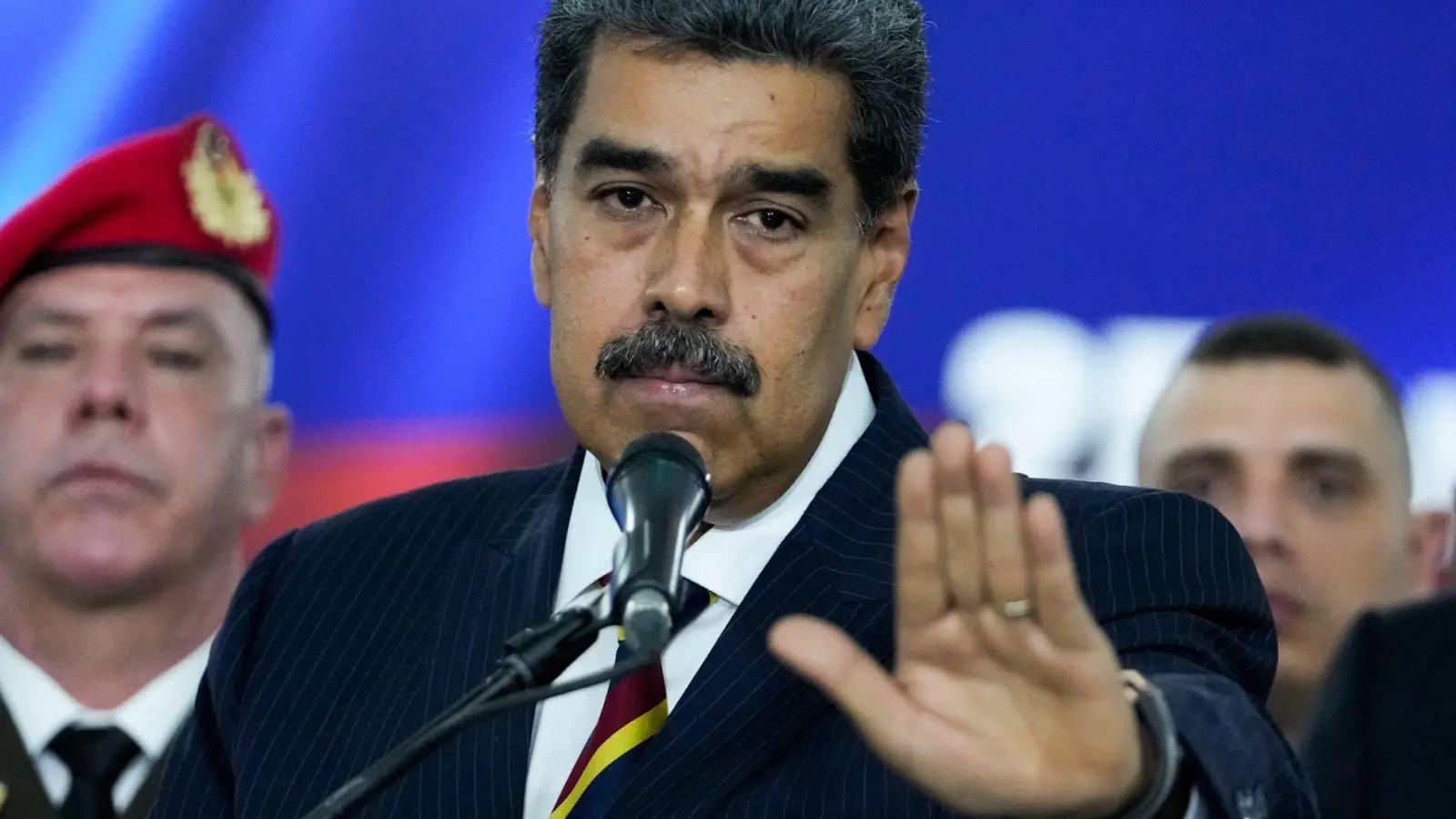 Wurde wirklich ein Attentat auf Maduro geplant? (Foto Archiv) (Foto: Matias Delacroix/AP/dpa)