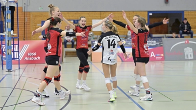 Die Ansbacherinnen (hier beim letzten Heimspieltag) hatten in München allen Grund zum Jubeln. (Foto: Martin Rügner)