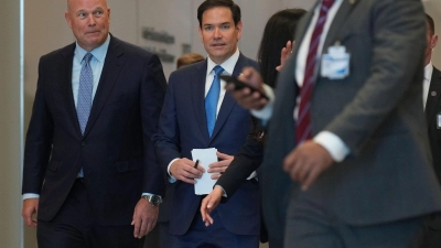 Schlug bei seinem ersten Nato-Treffen in Brüssel einen vergleichsweise moderaten Ton an: US-Außenminister Marco Rubio. (Foto: Jacquelyn Martin/Pool AP/AP/dpa)