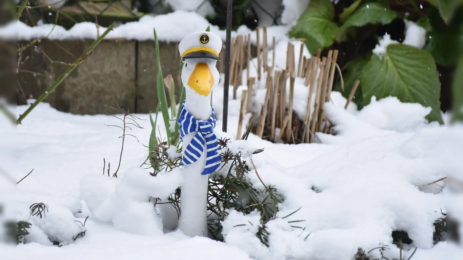 Schnee ahoi - gesehen in Neustadt (Foto: Herbert Jakob)