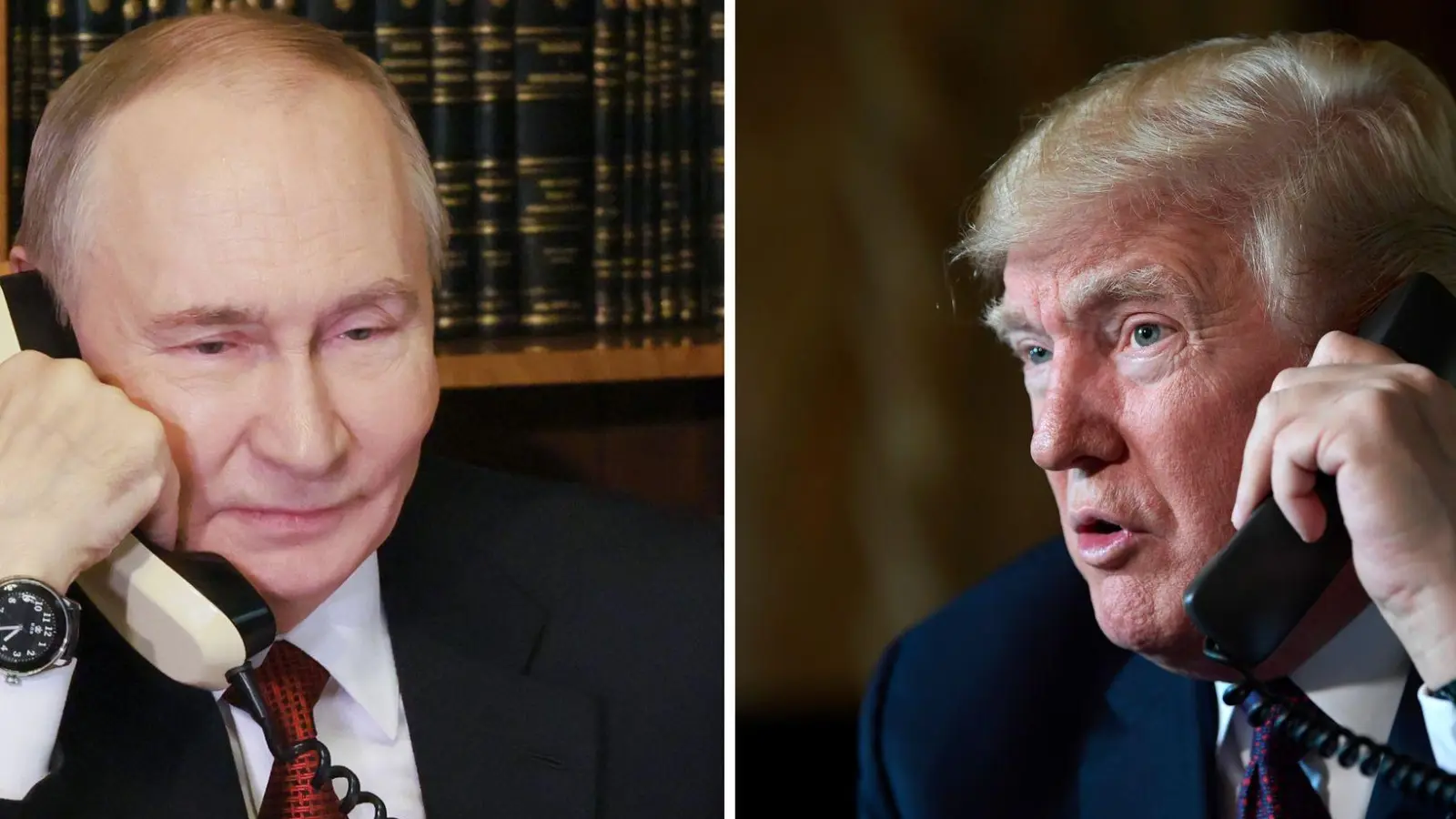 Kremlchef Wladimir Putin und sein US-Kollege Donald Trump (r) haben ein weiteres Telefongespräch zur Lage im Ukraine-Krieg geführt. (Archivbild) (Foto: Mikhail Metzel/Pool Sputnik Kremlin/AP/dpa)